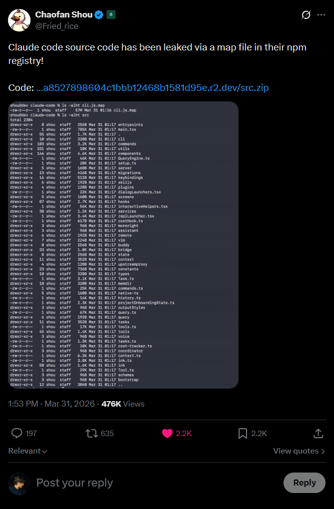 Claude Code's Entire Source Code Got Leaked via a Sourcemap in npm, Let's Talk About It